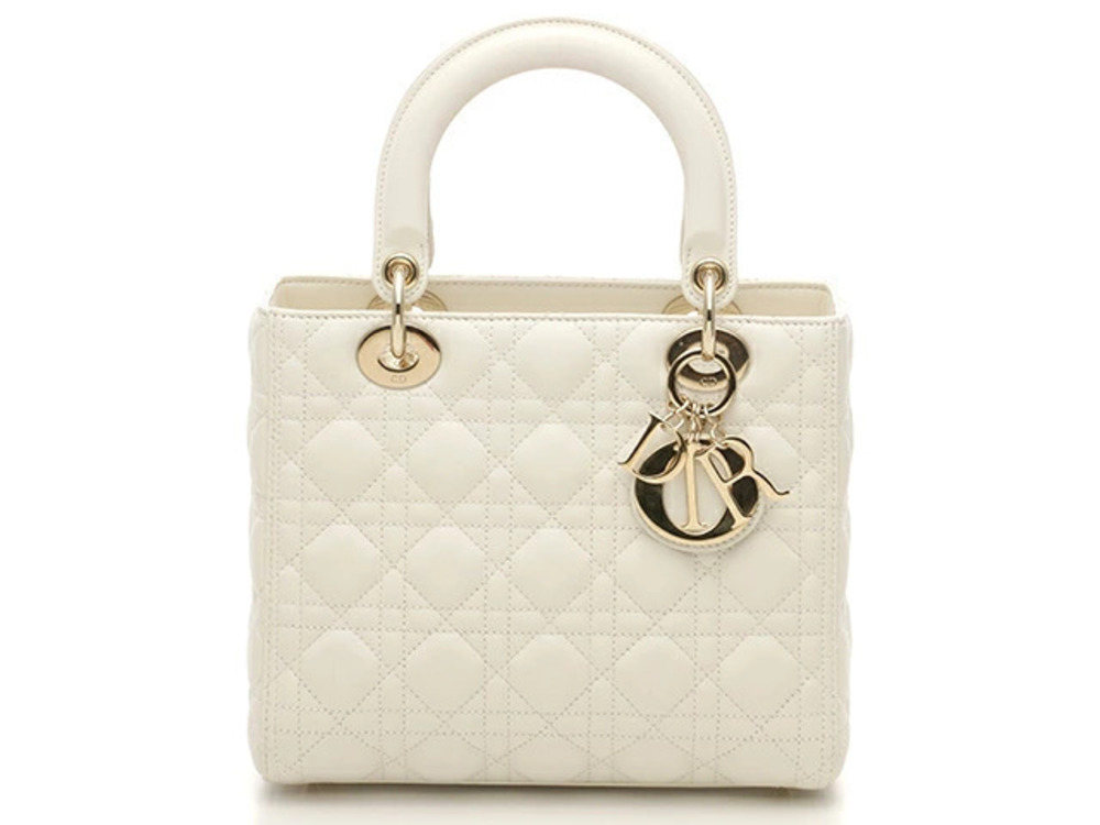Christian Dior Handbag Off white Lambskin